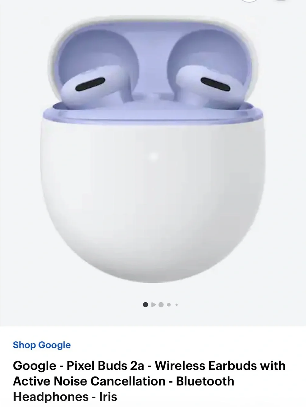 google Pixel Buds in Iris and White Charging Case NWT